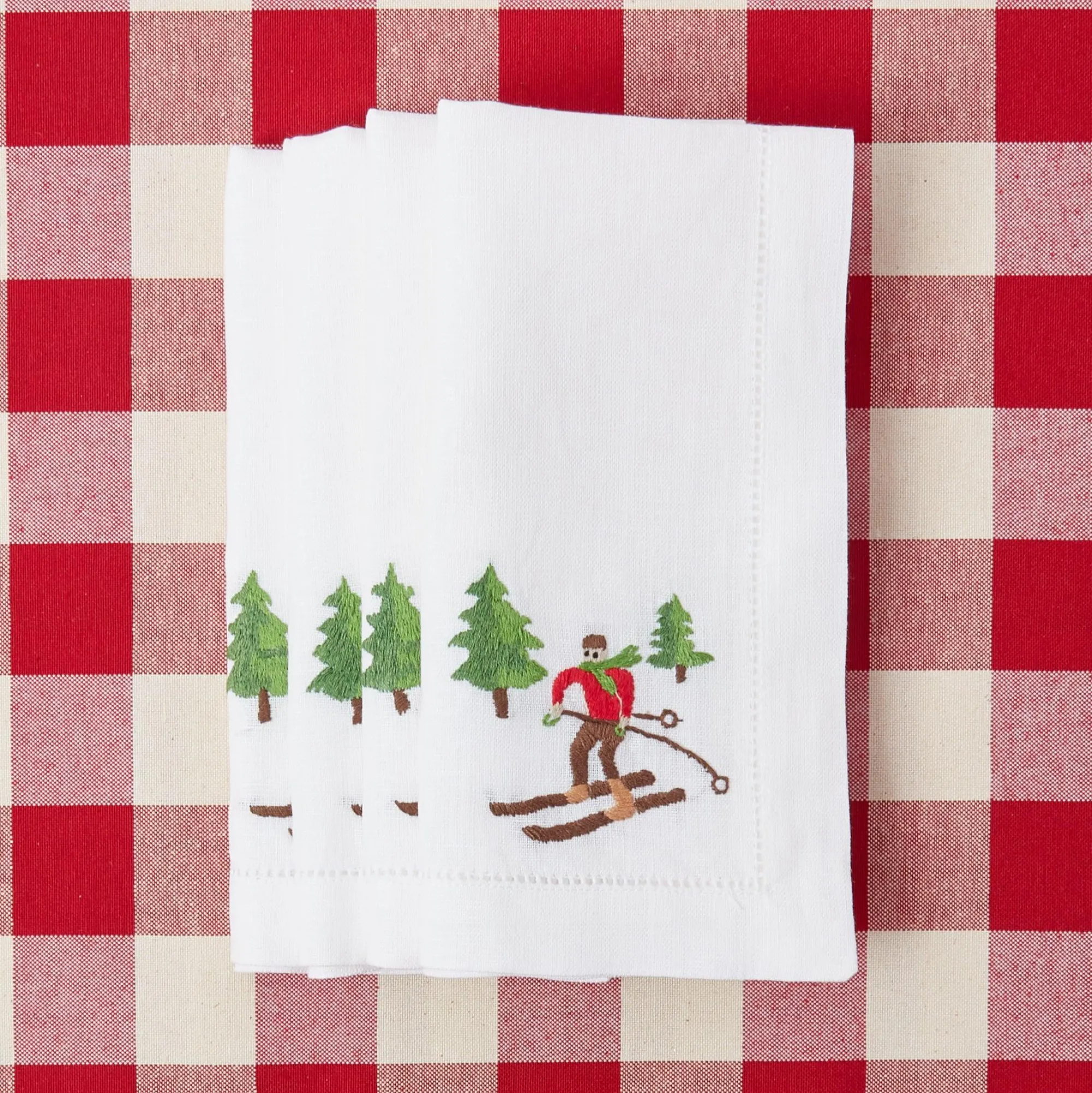 swiss_red_gingham_tablecl_6.webp Fashion Swiss Red Gingham Tablecloth Tablecloths