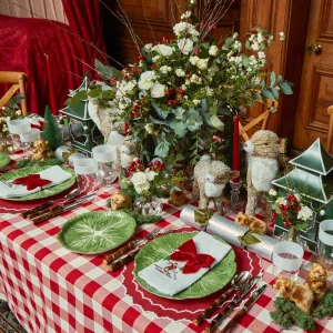 Fashion Swiss Red Gingham Tablecloth Tablecloths