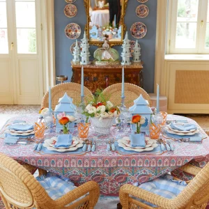 Sale Sylvie Blue & Orange Placemats (Set Of 4) Placemats