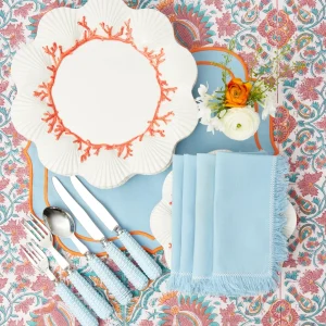 Sale Sylvie Blue & Orange Placemats (Set Of 4) Placemats