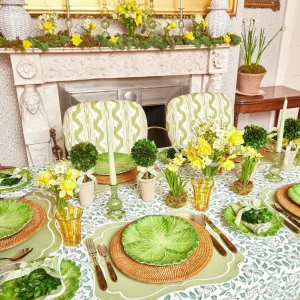 Online Sylvie Green Embroidered Placemats (Set Of 4) Placemats