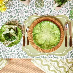 Best Sylvie Green Embroidered Napkins (Set Of 4) Napkins