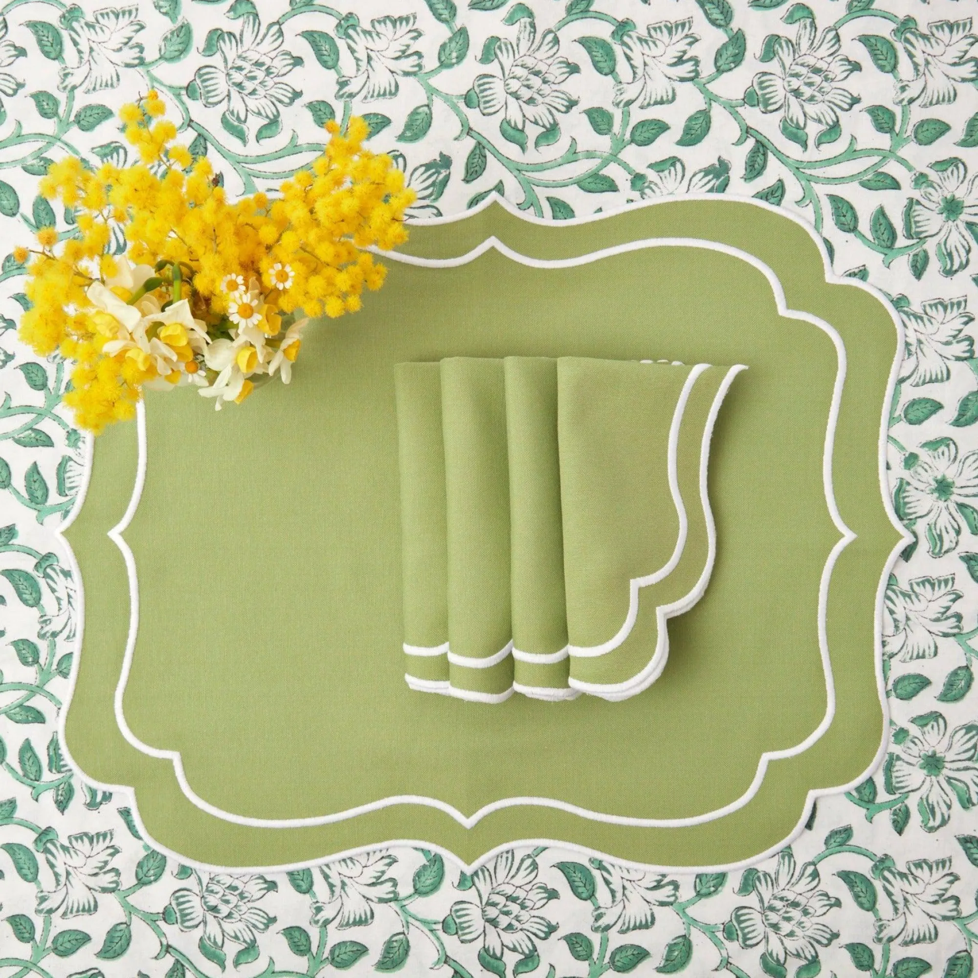 sylvie_green_embroidered__19-1.webp Best Sylvie Green Embroidered Napkins (Set Of 4) Napkins