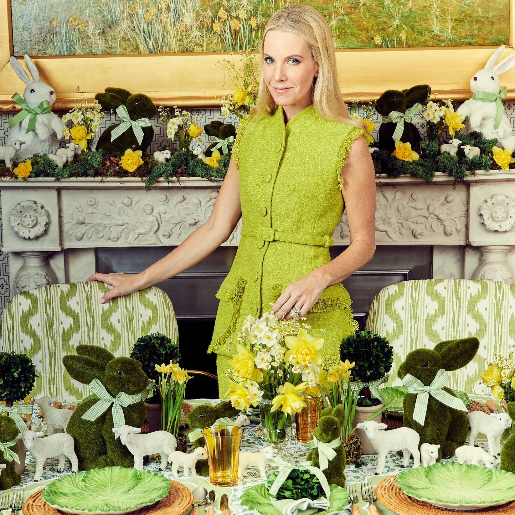 sylvie_green_embroidered__19.webp Online Sylvie Green Embroidered Placemats & Napkins (Set Of 4) Table Linen Sets