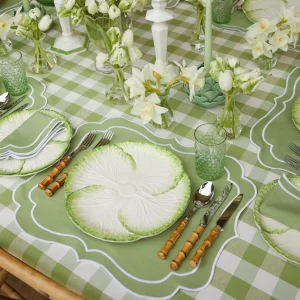 Online Sylvie Green Embroidered Placemats (Set Of 4) Placemats