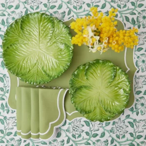 Best Sylvie Green Embroidered Napkins (Set Of 4) Napkins