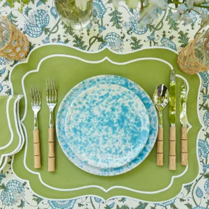 Online Sylvie Green Embroidered Placemats (Set Of 4) Placemats