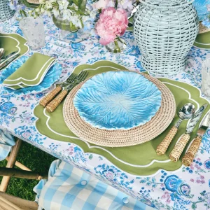 Best Sylvie Green Embroidered Napkins (Set Of 4) Napkins