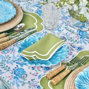 Best Sylvie Green Embroidered Napkins (Set Of 4) Napkins