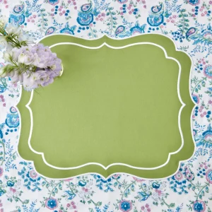 Online Sylvie Green Embroidered Placemats (Set Of 4) Placemats