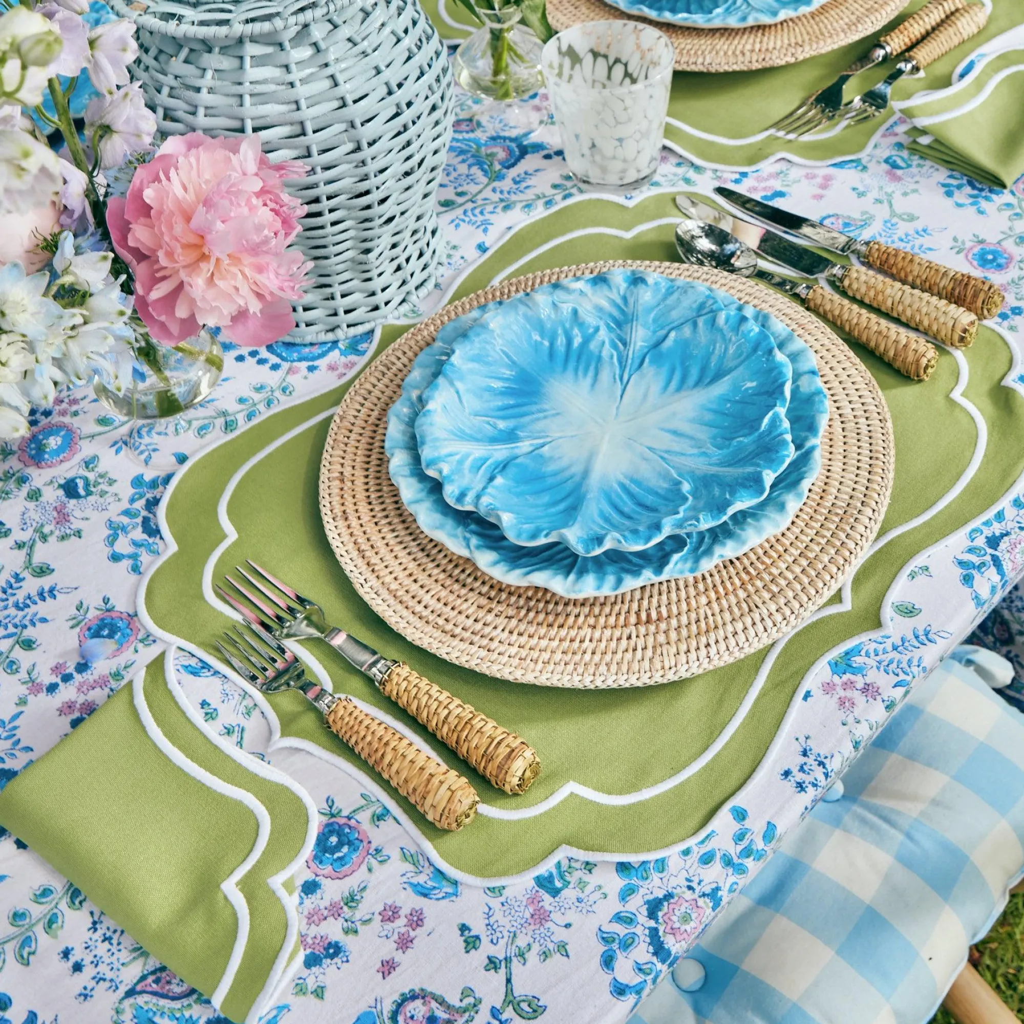 sylvie_green_embroidered__9-1.webp Best Sylvie Green Embroidered Napkins (Set Of 4) Napkins