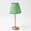 Cheap Tall Rechargeable Lamp With Green Lotus Lampshade Lamps & Lighting
