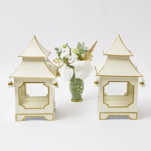 Cheap White & Gold Pagoda Lantern Pagodas & Lanterns
