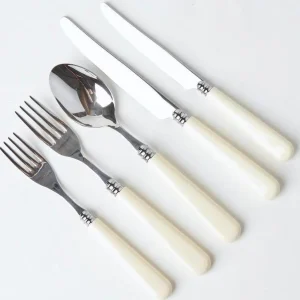 Discount White Ivory Cutlery (5 Piece) Cutlery Sets