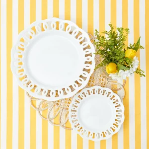 Discount White Lace Dinner & Starter Plates (Set Of 8) Starter Plates