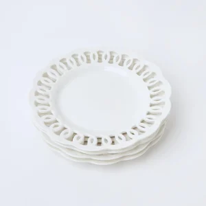 Store White Lace Starter Plates (Set Of 4) Crockery Sets