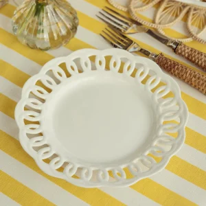 Store White Lace Starter Plates (Set Of 4) Crockery Sets