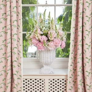 Best Sale White Liliana Scalloped Rattan Urn Vases