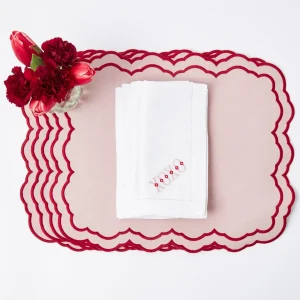 Store White Linen Xoxo Napkins (Set Of 4) Napkins