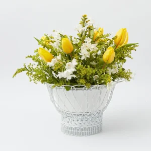 Best Sale White Metal Planter Vases