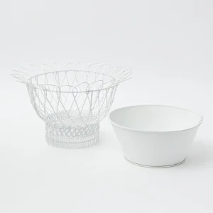 Best Sale White Metal Planter Vases