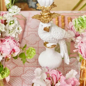 Cheap White Parrot Candle Holder (Pair) Candle Holders