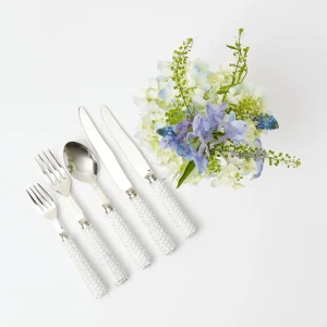Flash Sale White Rattan Cutlery (5 Piece) Rattan Tableware