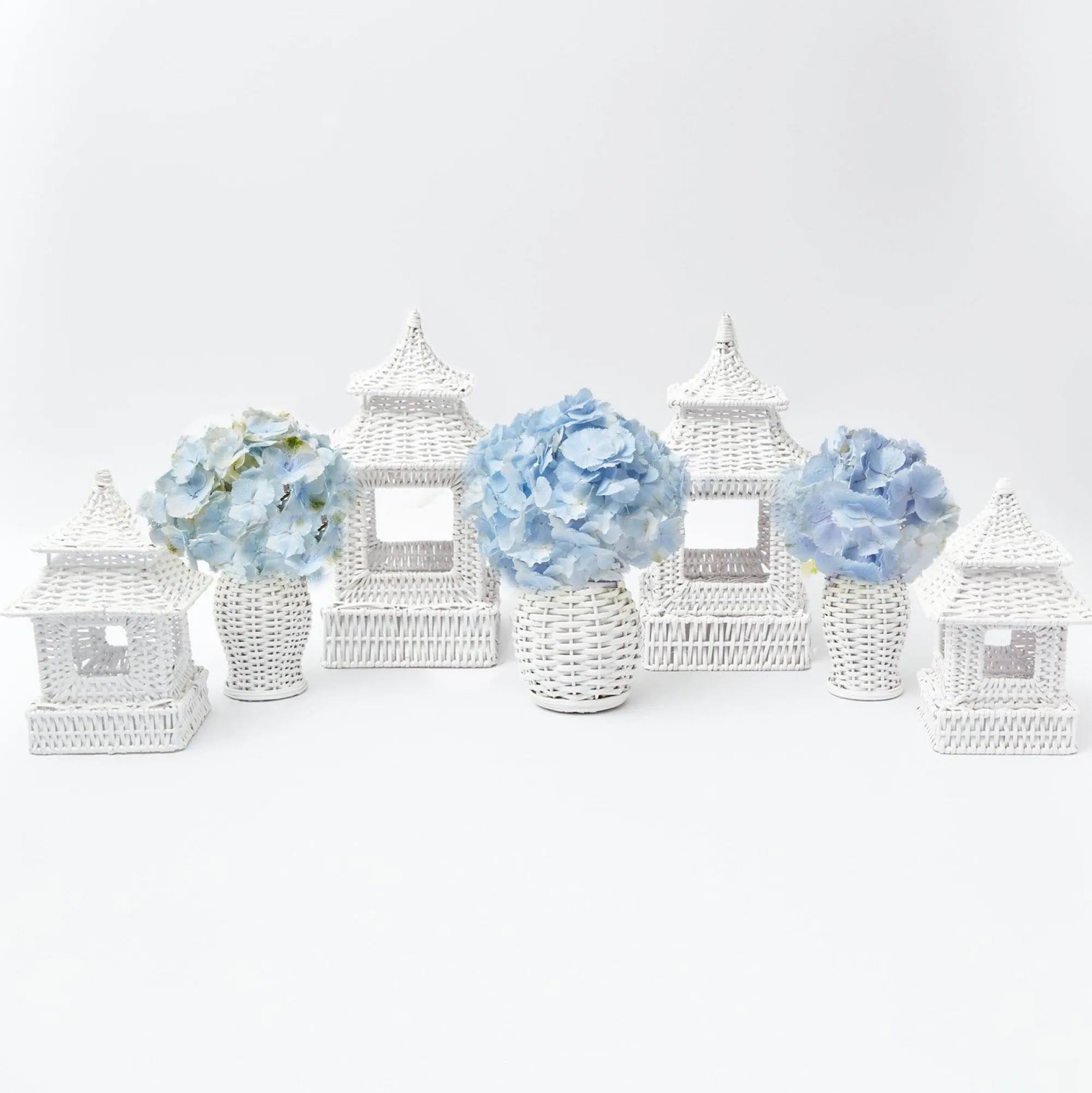 white_rattan_decoration_s_12-2.webp Outlet White Rattan Decoration Set Pagodas & Lanterns