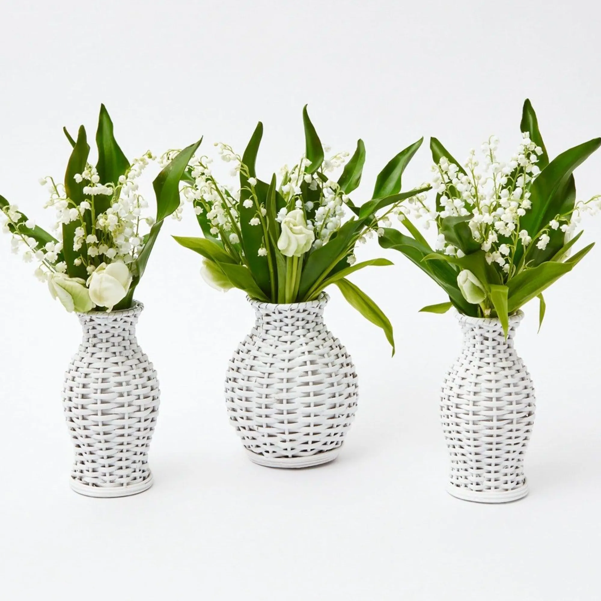 white_rattan_vase_set_of__13.webp Discount White Rattan Vase (Set Of 3) Rattan Tableware