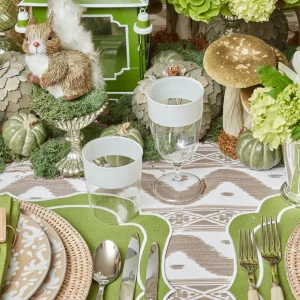 Cheap White Ribbon Water & Wine Glassware Set Glasses