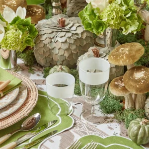 Cheap White Ribbon Water & Wine Glassware Set Glasses