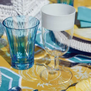 Fashion White Ribbon Wine Glasses (Set Of 4) Glasses