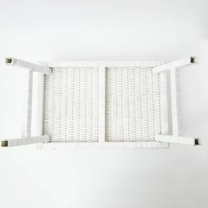 Outlet White Scalloped Rattan Breakfast Tray Trays & Liners