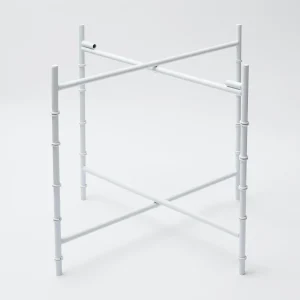 Hot White Scalloped Rattan Tray With Stand Rattan Furniture