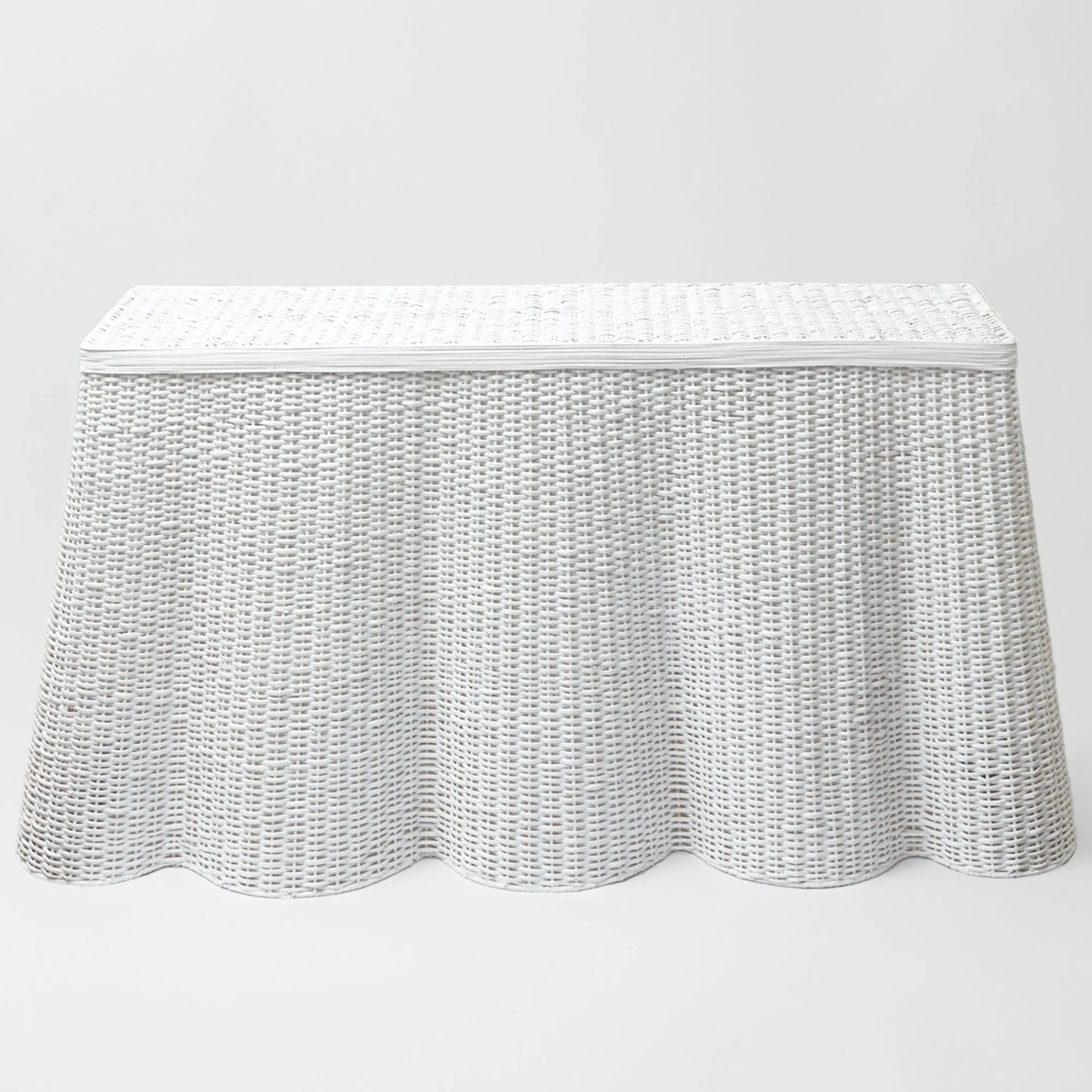 white_vivienne_rattan_sca_0.webp Shop White Vivienne Rattan Scalloped Console Table Rattan Furniture