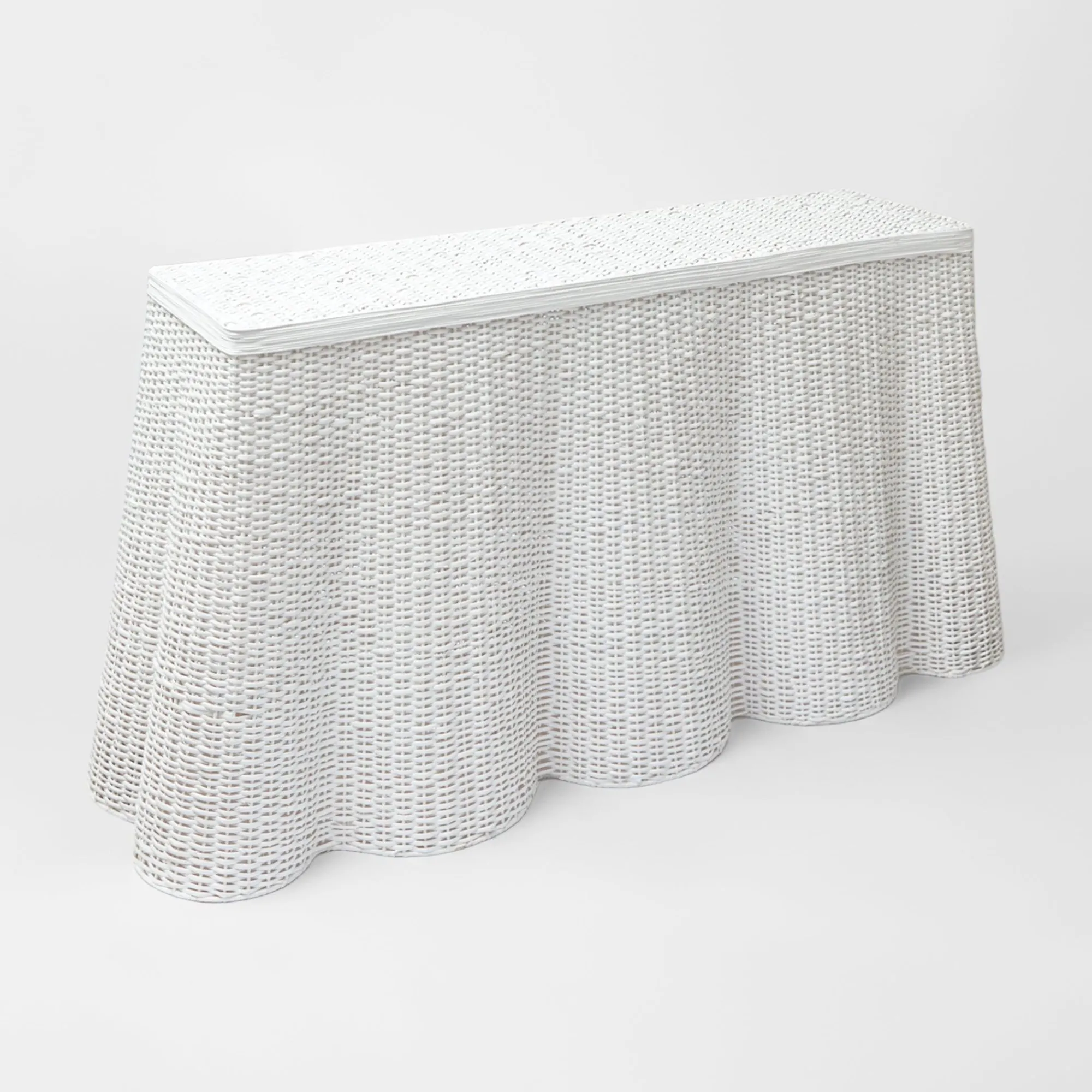 white_vivienne_rattan_sca_3-1.webp Best Sale White Vivienne Rattan Scalloped Console Table Tables
