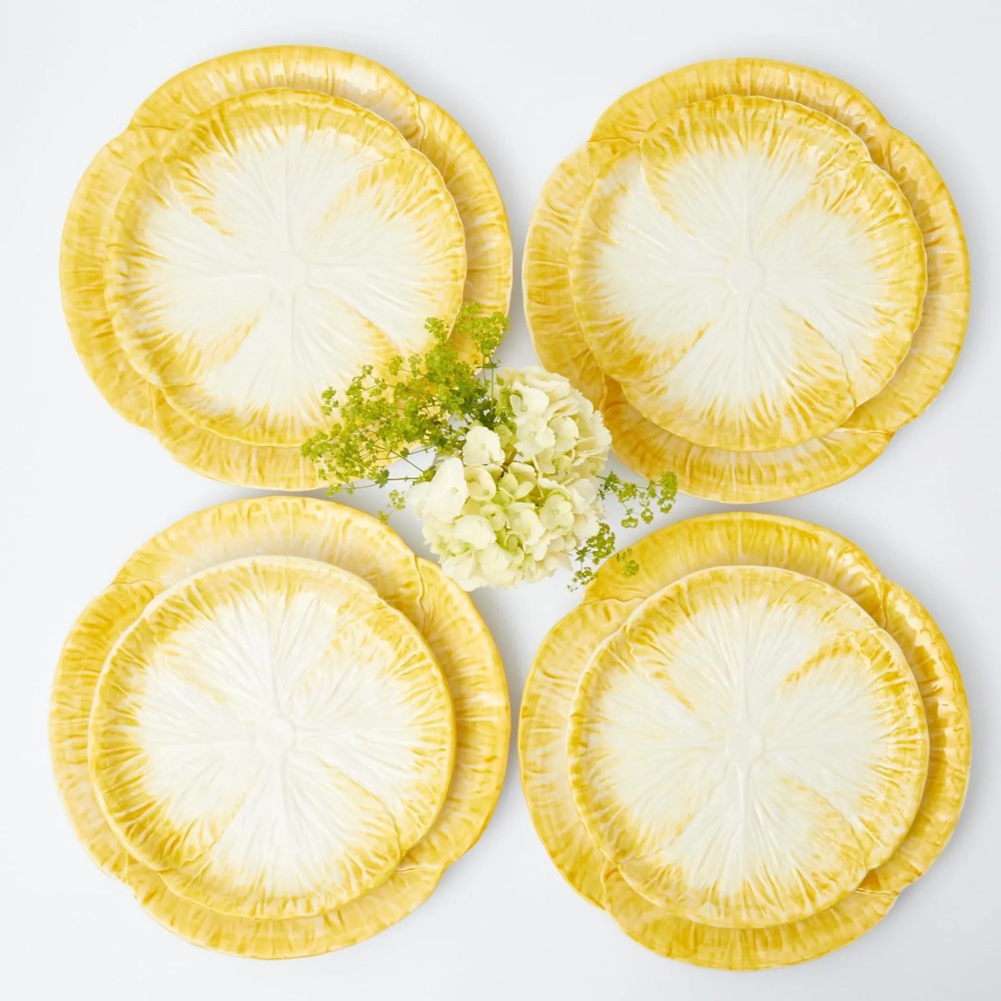 yellow_capri_lettuce_dinn_0-1.webp Store Yellow Capri Lettuce Dinner & Starter Plates (Set Of 8) Crockery Sets