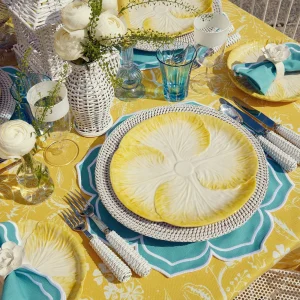 Cheap Yellow Capri Lettuce Dinner & Starter Plates (Set Of 8) Dinner Plates