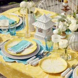 Cheap Yellow Capri Lettuce Dinner & Starter Plates (Set Of 8) Dinner Plates