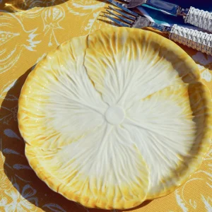 Store Yellow Capri Lettuce Dinner & Starter Plates (Set Of 8) Crockery Sets