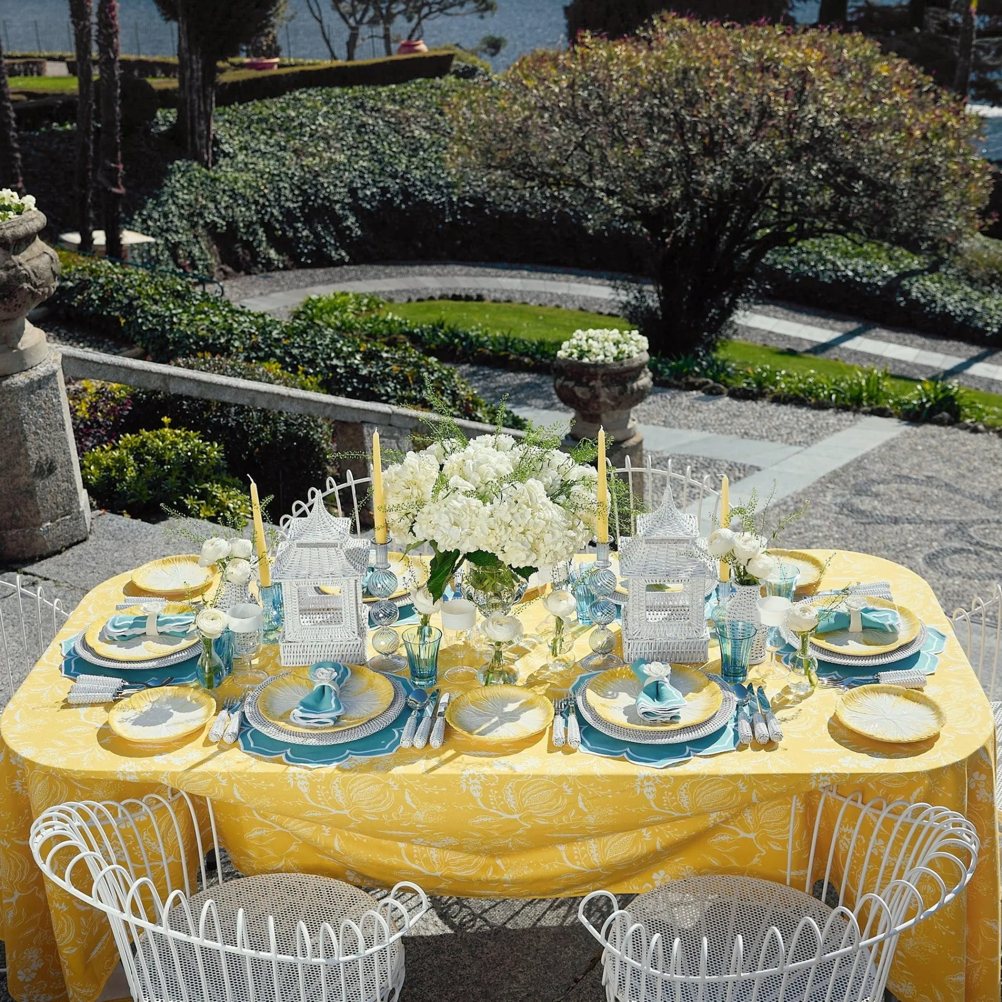 yellow_capri_lettuce_dinn_6-4.webp Shop Yellow Capri Lettuce Dinner Plates (Set Of 4) Dinner Plates