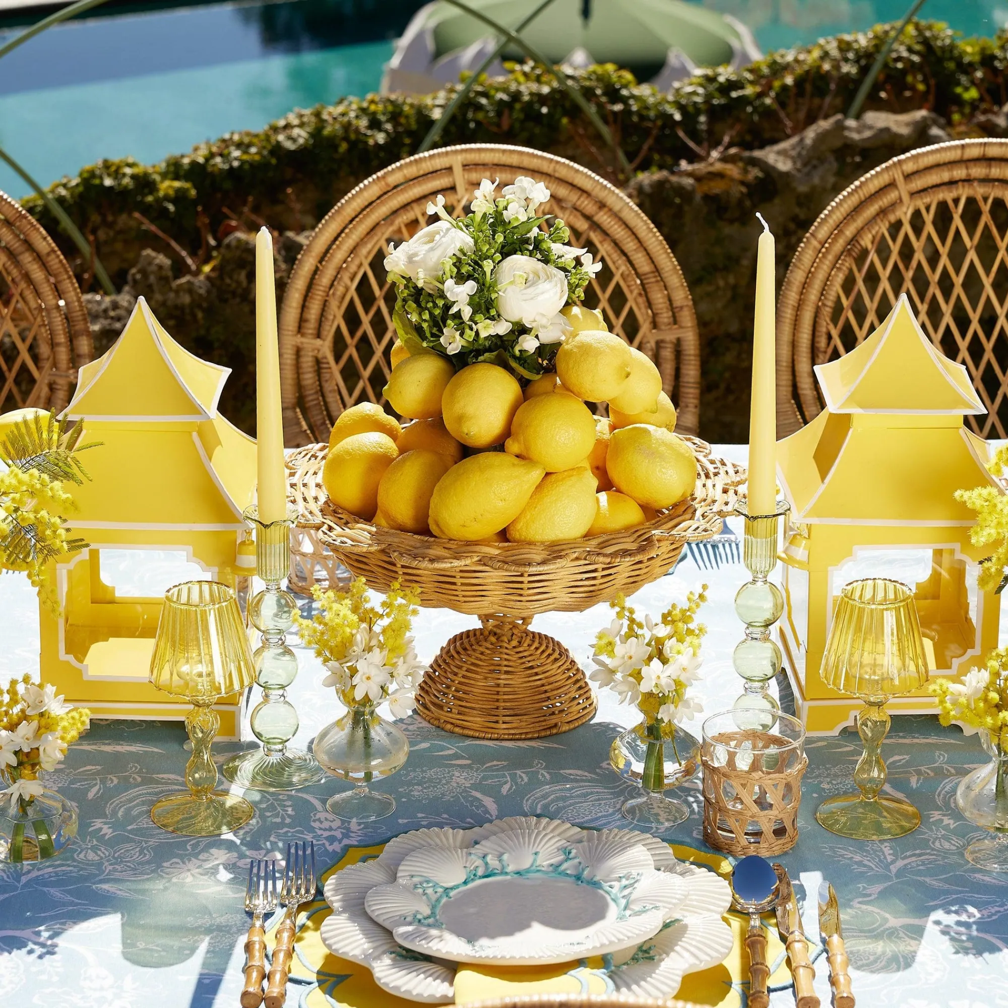 yellow_pagoda_lantern_2-1.webp Clearance Yellow Pagoda Lantern Candle Holders