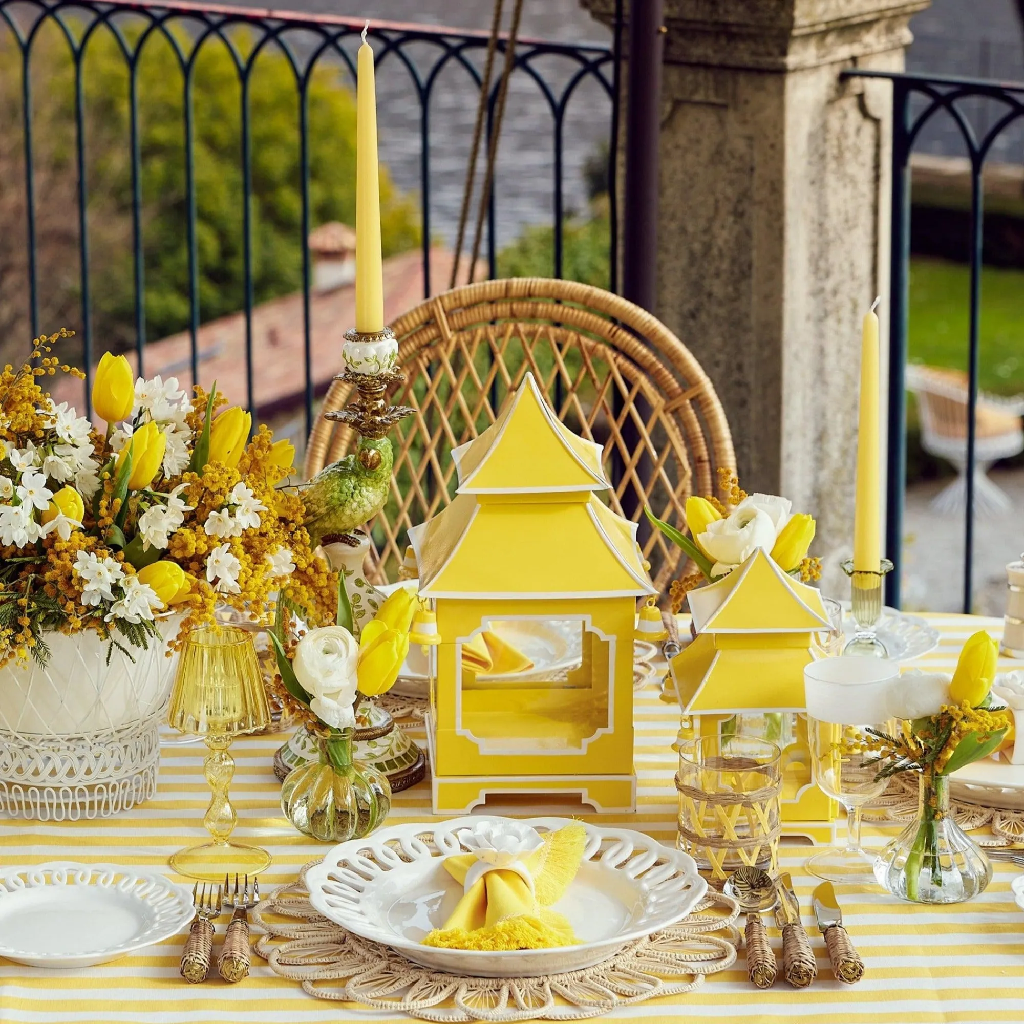yellow_pagoda_lantern_set_14-1.webp Best Sale Yellow Pagoda Lantern Set Candle Holders